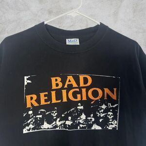 Vintage 90s Bad Religion "they'll go anywhere the president says" Band Tee sz M